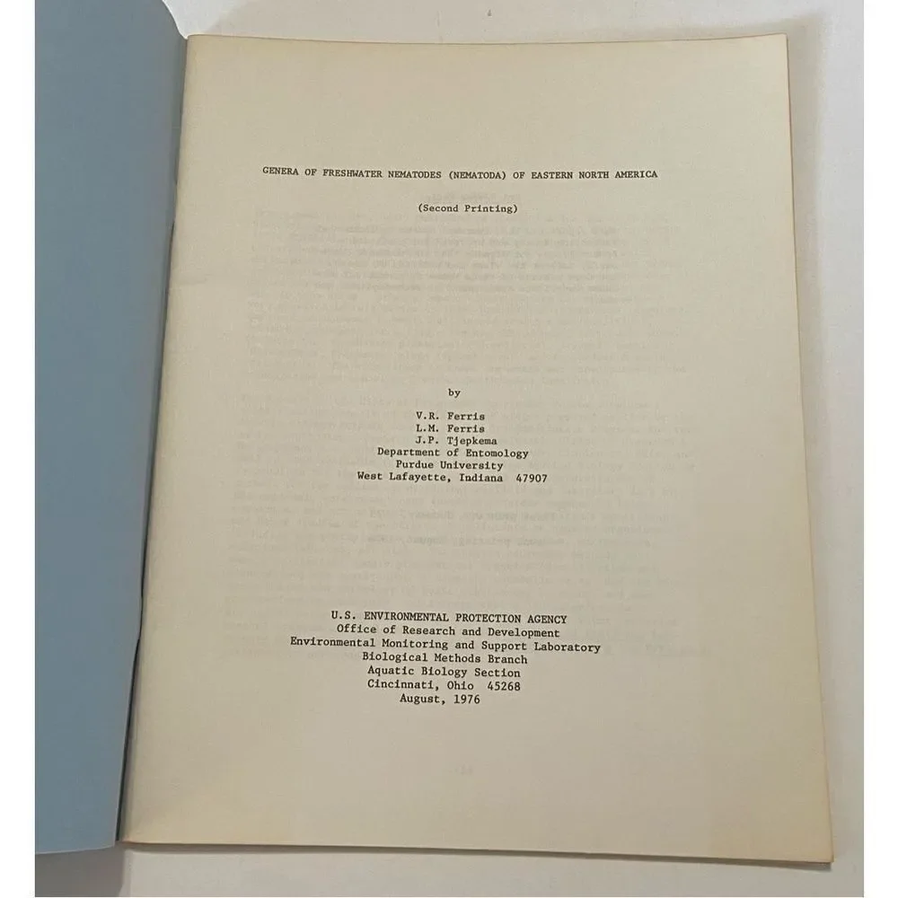 GENERA OF FRESHWATER NEMATODES (NEMATODA) OF EASTERN NORTH AMERICA 1976